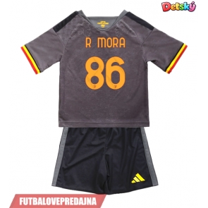 Lacne Dětský Futbalové dres AS Roma Rodrigo Mora #86 2026-27 Krátky Rukáv - Tretina (+ trenírky)
